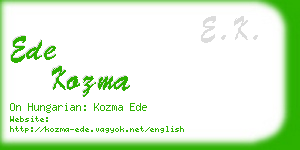 ede kozma business card